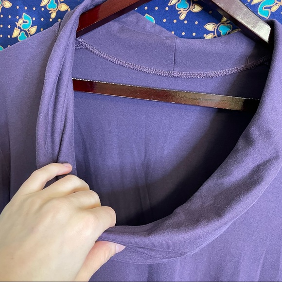 SEXY Ladies mint flowy cowl neck tunic purple by Weekenders size Lsarge - Picture 10 of 14